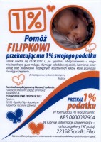 Pomóż Filipkowi przekaż 1% swojego podatku